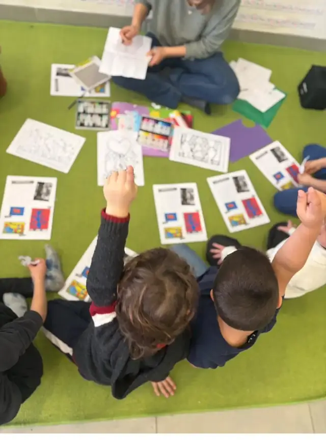 Atelier arts et découverte, élèves de S'Espéri